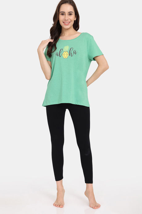 Rosaline Bloom Fest Knit Cotton Top (Pack of 2) -  Blue Green — image 5